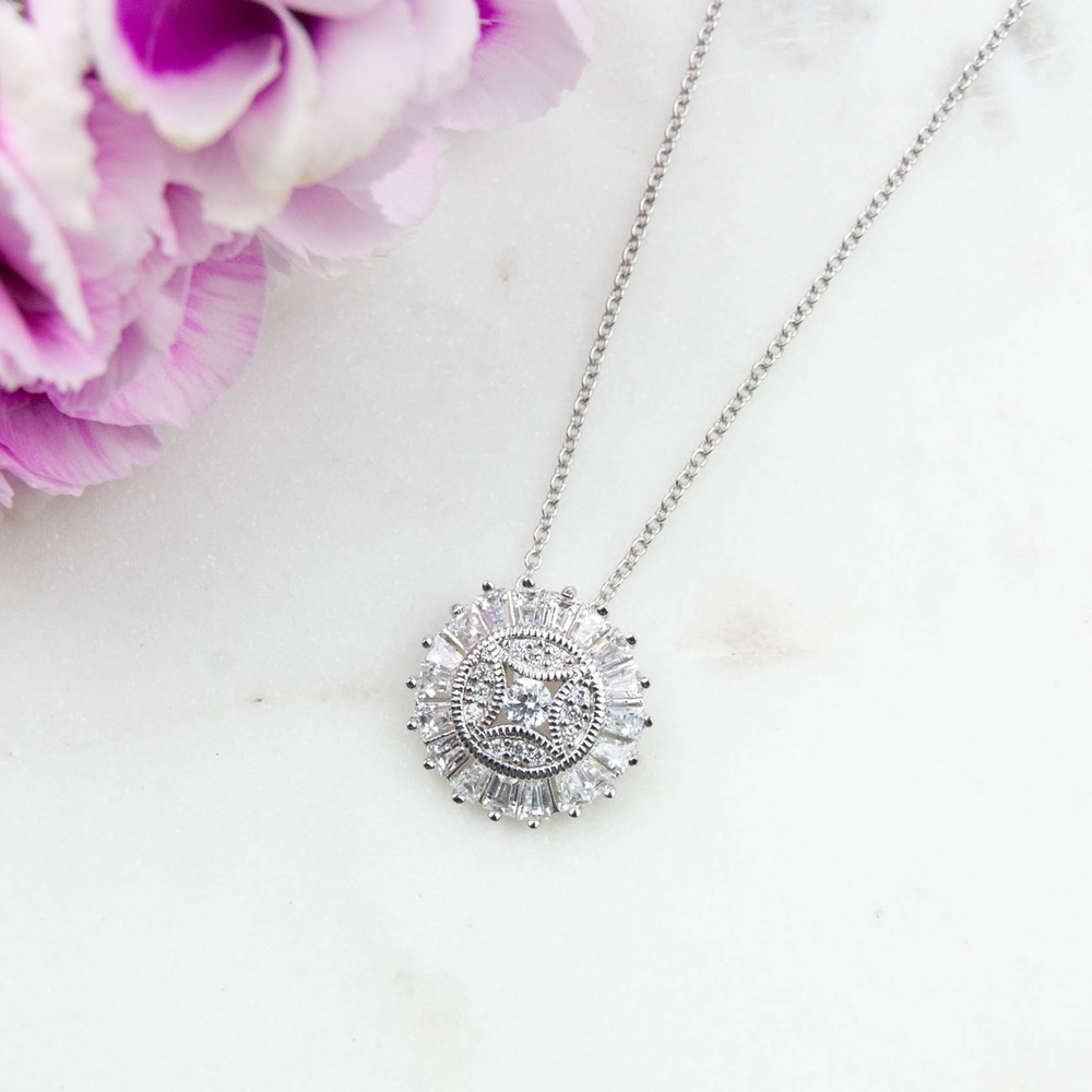 Cubic Zirconia Pendant Necklace | Emblem